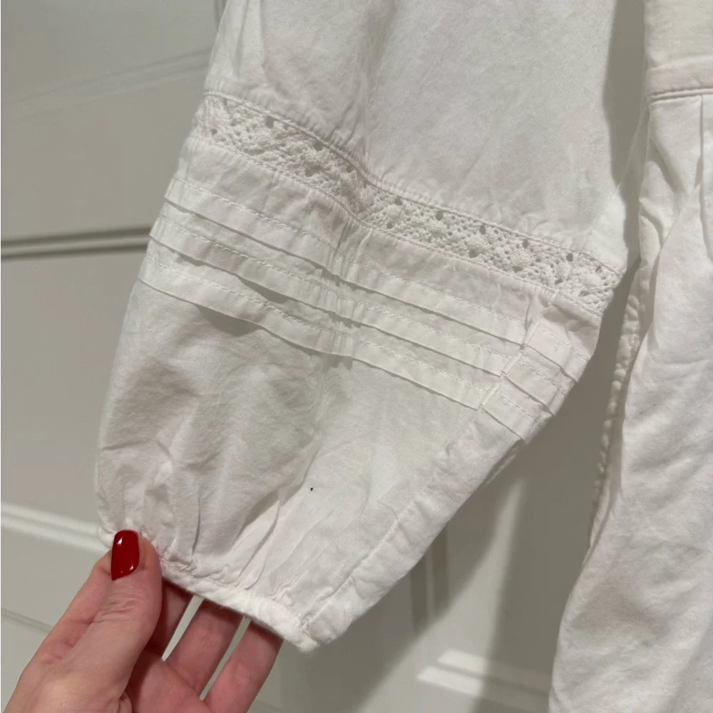 J.Crew V-neck Mini dress with Crochet trim